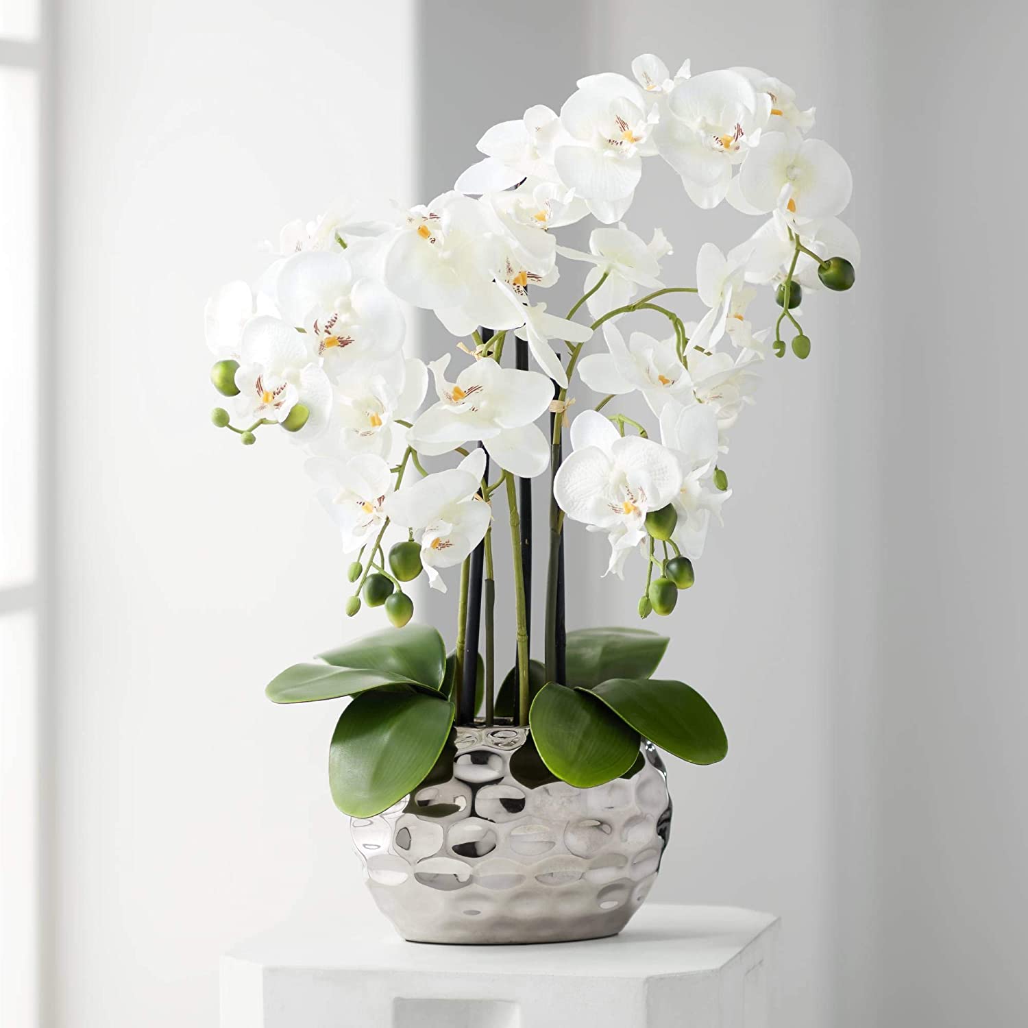 Dahlia studios faux white phalaenopsis orchid