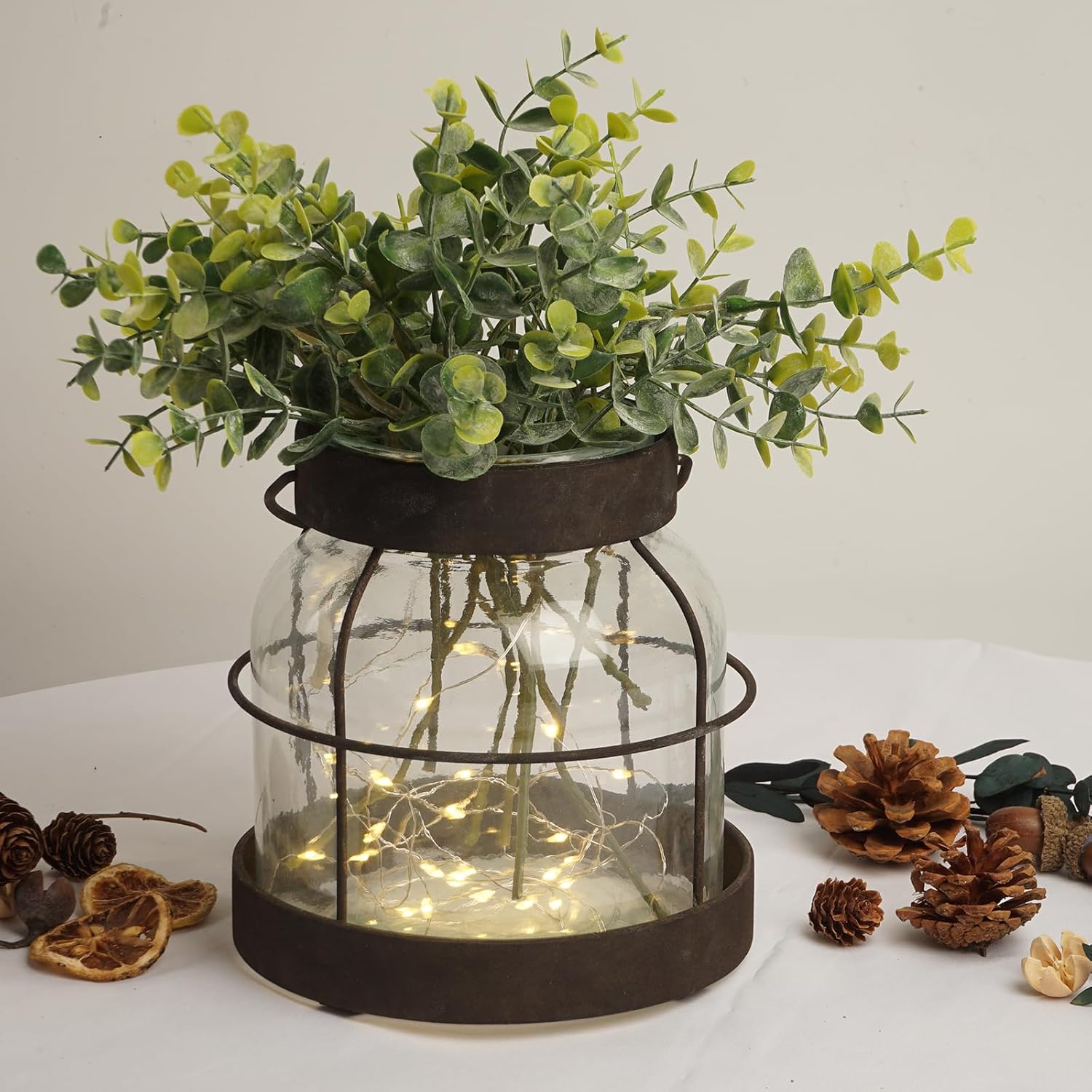 Glass Vase Vintage Farmhouse Style