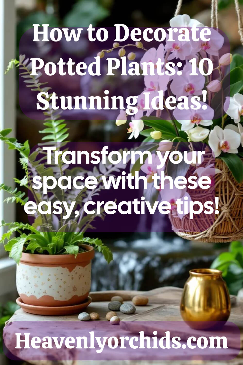 how to decorate potted plants