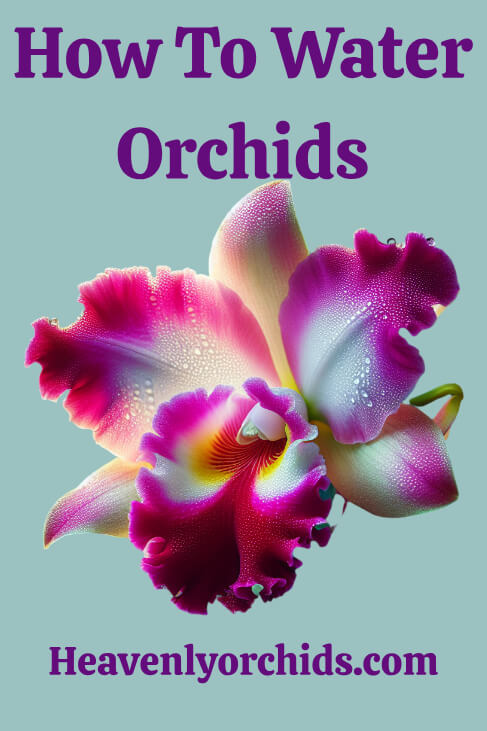 How To Water Orchids Pin